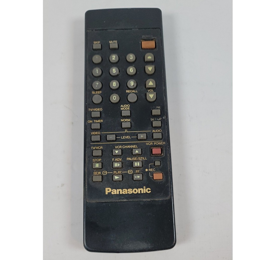 Panasonic EUR50720 TV VCR Remote Control Black Replacement Controller